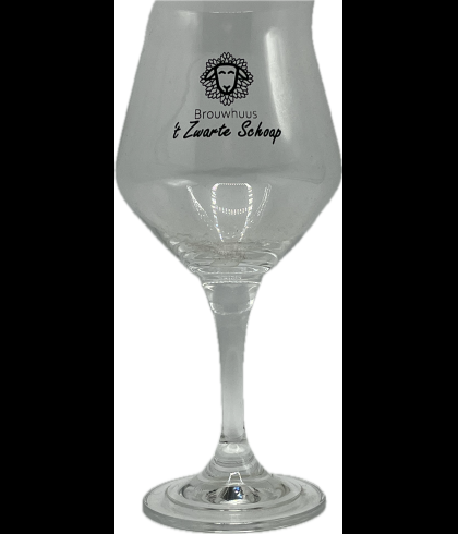 't Zwarte Schoap Bierglas op Voet, glas bij t Bockje in Bathmen
