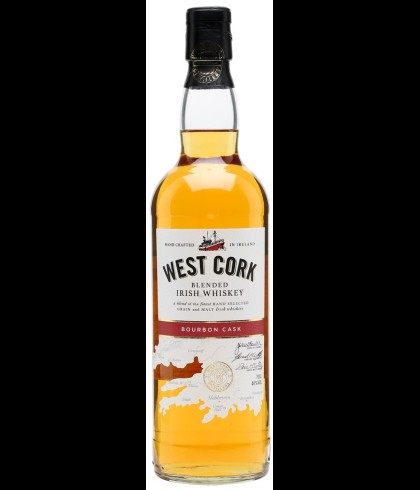 Fles West Cork Bourbon Cask, Ierse whiskey uit Skibbereen, op voorraad bij slijterij t Bockje in Bathmen