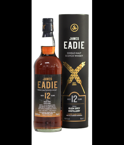 Fles single malt van bottelaar James Eadie, op voorraad bij slijterij t Bockje in Bathmen