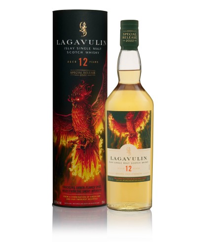 Fles Islay single malt van Lagavulin, op voorraad bij slijterij t Bockje in Bathmen