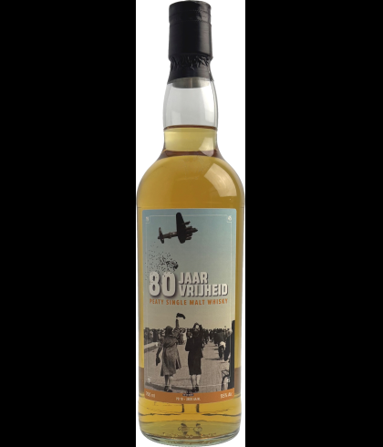 Fles Bevrijdings Whisky 80 Jaar Vrijheid, whisky, op voorraad bij slijterij t Bockje in Bathmen