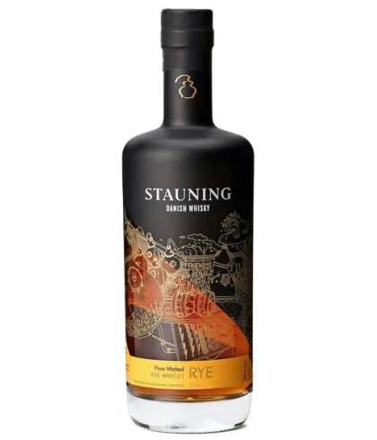 Fles Stauning Rye Whisky, Deense whisky uit West-Jutland, op voorraad bij slijterij t Bockje in Bathmen