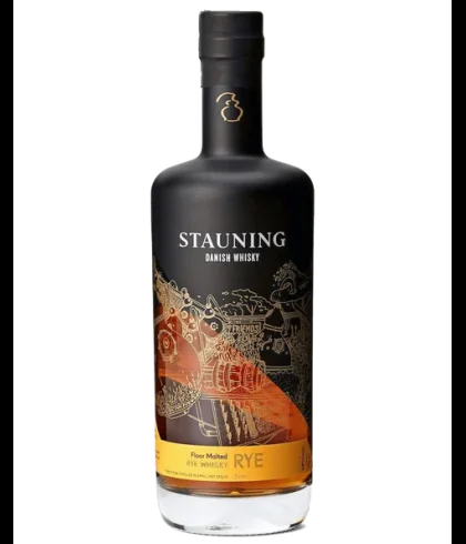 Fles Stauning Rye Whisky, Deense whisky uit West-Jutland, op voorraad bij slijterij t Bockje in Bathmen
