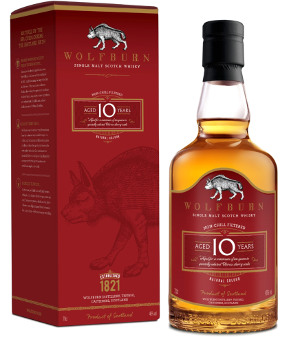 Fles Wolfburn 10 Years Old Oloroso Sherry Cask, Schotse single malt whisky uit Thurso, op voorraad bij slijterij t Bockje in Bathmen