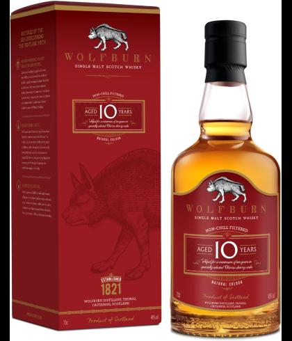 Fles Wolfburn 10 Years Old Oloroso Sherry Cask, Schotse single malt whisky uit Thurso, op voorraad bij slijterij t Bockje in Bathmen