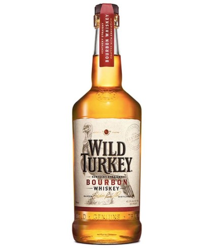 Fles Wild Turkey 81 Proof Bourbon, bourbon uit Lawrenceburg in Kentucky, op voorraad bij slijterij t Bockje in Bathmen