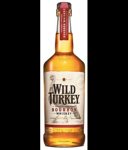 Fles Wild Turkey 81 Proof Bourbon, bourbon uit Lawrenceburg in Kentucky, op voorraad bij slijterij t Bockje in Bathmen
