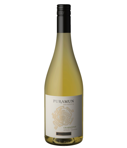 Fles Puramun Chardonnay, wijn op voorraad bij slijterij t Bockje in Bathmen