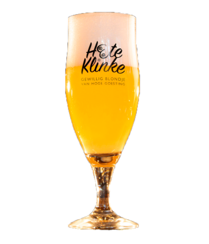 Klootzakske Hete Klinke bierglas, glas bij t Bockje in Bathmen