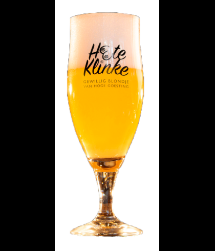 Klootzakske Hete Klinke bierglas van 33 centiliter, op voorraad bij slijterij t Bockje in Bathmen