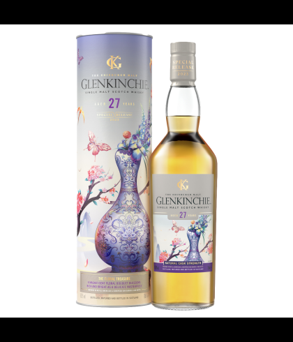 Fles Glenkinchie 27 Years The Floral Treasure, single malt whisky, op voorraad bij slijterij t Bockje in Bathmen