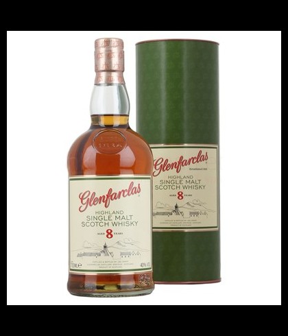 Fles Glenfarclas 8 Years Old, single malt whisky, op voorraad bij slijterij t Bockje in Bathmen