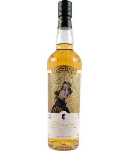 Fles Compass Box Hedonism 2024, single malt whisky, op voorraad bij slijterij t Bockje in Bathmen