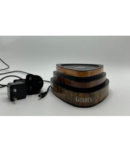 Grant’s Whisky Display Met Lamp, fles bij slijterij t Bockje in Bathmen
