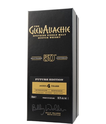 Fles GlenAllachie 4 Years Old Future Edition Peated, single malt whisky, op voorraad bij slijterij t Bockje in Bathmen