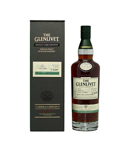 Fles The Glenlivet Bochel Hill 11 Years Old Single Cask Speyside Single Malt Whisky, whisky, op voorraad bij slijterij ’t Bockje in Bathmen