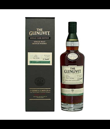 Fles The Glenlivet Bochel Hill 11 Years Old Single Cask Speyside Single Malt Whisky, whisky, op voorraad bij slijterij ’t Bockje in Bathmen