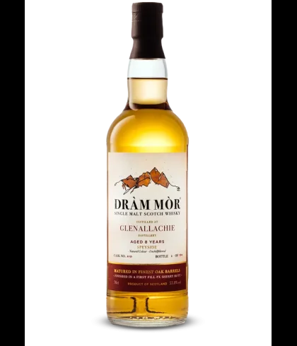 Fles Dr&agrave;m M&ograve;r Glenallachie 8 Years Old 2016, single malt whisky, op voorraad bij slijterij t Bockje in Bathmen