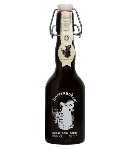Fles Boerinneken Belgisch bier Brouwerij Den Ouden, bier van Boerinneken, bij slijterij t Bockje in Bathmen