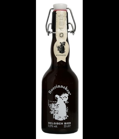 Fles Boerinneken Belgisch bier Brouwerij Den Ouden, bier van Boerinneken, bij slijterij t Bockje in Bathmen