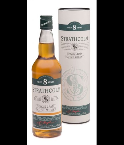 Fles Strathcolm Single Grain 8 Years Old, whisky, op voorraad bij slijterij t Bockje in Bathmen