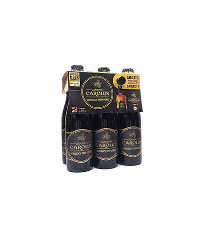 Geschenk Gouden Carolus Whisky Infused 6-pack + whisky miniatuur, bij slijterij ’t Bockje in Bathmen