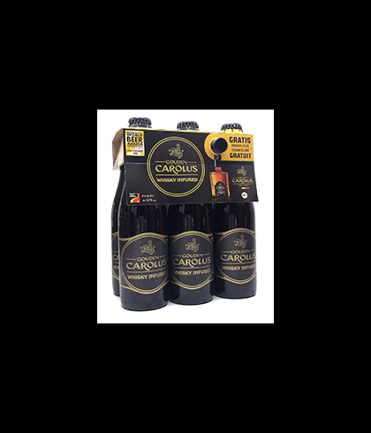 Geschenk Gouden Carolus Whisky Infused 6-pack + whisky miniatuur, bij slijterij ’t Bockje in Bathmen