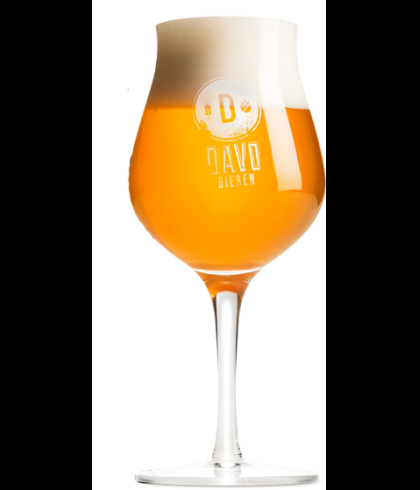 DAVO bierglas op voet, glas bij t Bockje in Bathmen