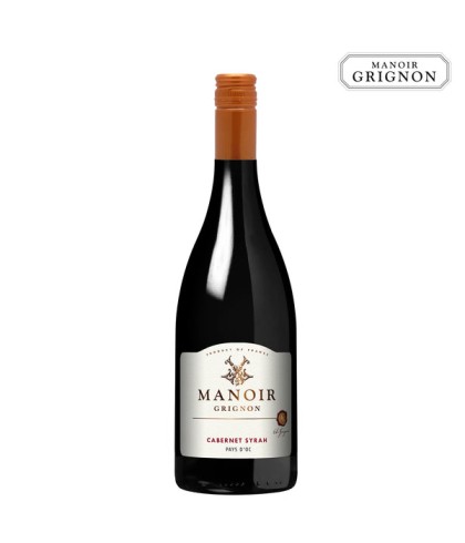 Fles Manoir Grignon Cabernet Syrah, wijn, op voorraad bij slijterij t Bockje in Bathmen