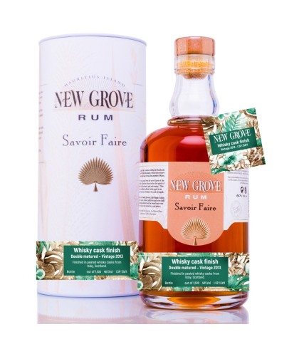 Fles New Grove Islay Whisky Finish 2013 Rum, rum, bij slijterij t Bockje in Bathmen