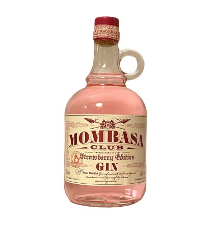 Fles Mombasa Club Strawberry Edition, gin, op voorraad bij slijterij t Bockje in Bathmen