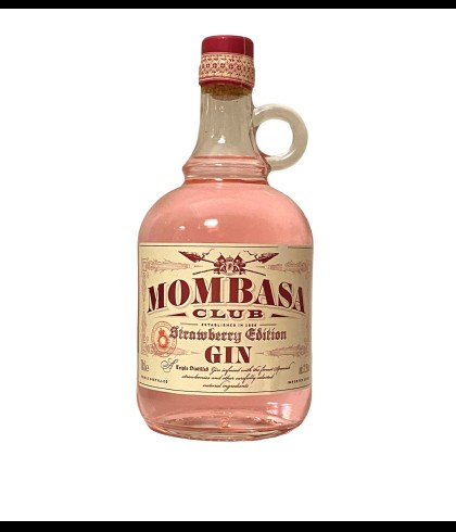 Fles Mombasa Club Strawberry Edition, gin, op voorraad bij slijterij t Bockje in Bathmen