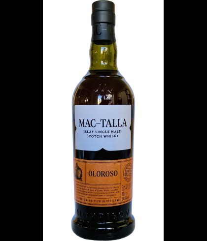 Fles Mac-Talla Oloroso MSWD, Islay single malt whisky, op voorraad bij slijterij t Bockje in Bathmen
