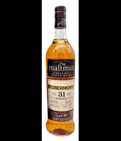 Fles The Maltman Tobermory 1994 31 Years Old, single malt whisky van het eiland Mull, op voorraad bij slijterij t Bockje in Bathmen