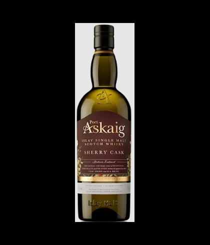 Fles Port Askaig Oloroso Sherry Cask, Islay single malt whisky, op voorraad bij slijterij t Bockje in Bathmen