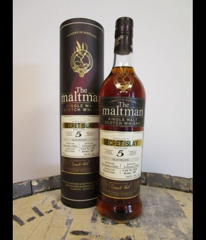 Fles SECRET ISLAY 2013 5 Years old, whisky, op voorraad bij slijterij t Bockje in Bathmen
