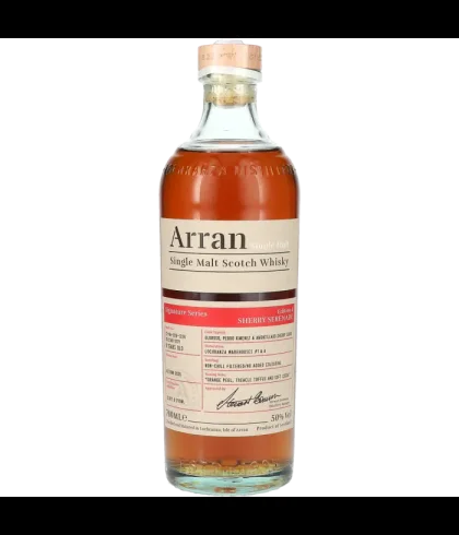 Fles Arran 9 Years Signature Series Edition 4 Sherry Serenade, whisky, bij slijterij t Bockje in Bathmen