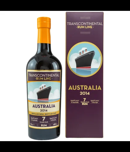 Fles Transcontinental Rum Australia 2014, rum, op voorraad bij slijterij t Bockje in Bathmen