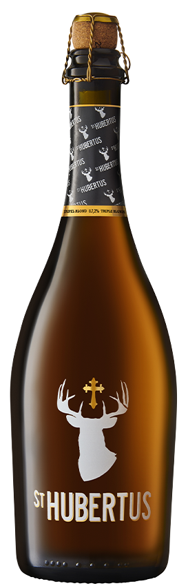 Fles St. Hubertus Tripel Blond, bier van St. Hubertus, op voorraad bij slijterij t Bockje in Bathmen