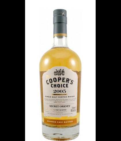 Fles Cooper&rsquo;s Choice Secret Orkney 15 Years Old 2005, single malt whisky, op voorraad bij slijterij t Bockje in Bathmen