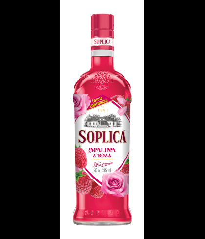 Fles Soplica Vodka Malina Roza, wodka, op voorraad bij slijterij t Bockje in Bathmen