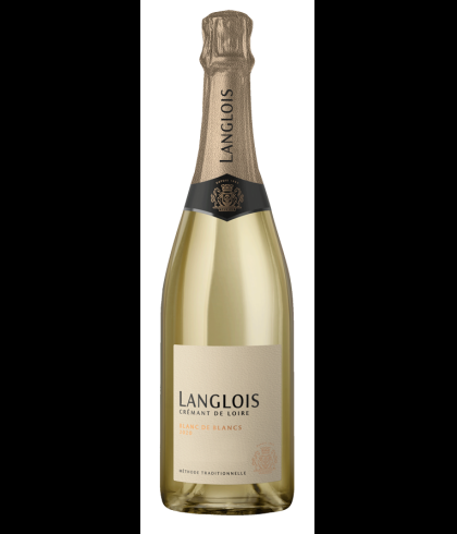 Fles Langlois Blanc de Blancs Crémant de Loire, wijn op voorraad bij slijterij t Bockje in Bathmen
