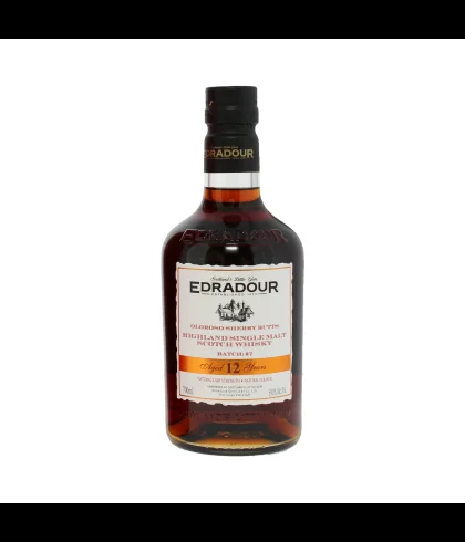 Fles Edradour 2012 Oloroso Cask Strength Batch 7, single malt whisky, op voorraad bij slijterij t Bockje in Bathmen