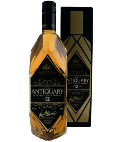 Fles Antiquary 12 Years, whisky, op voorraad bij slijterij t Bockje in Bathmen