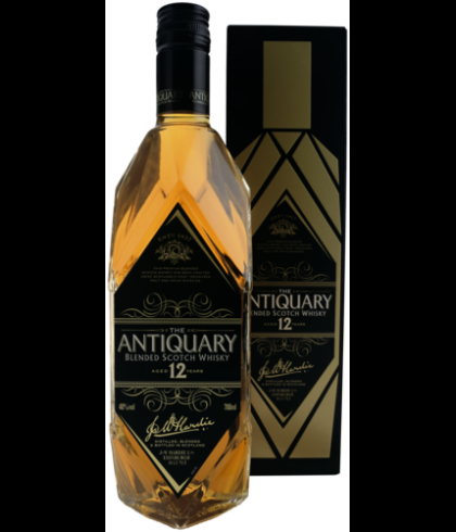 Fles Antiquary 12 Years, whisky, op voorraad bij slijterij t Bockje in Bathmen