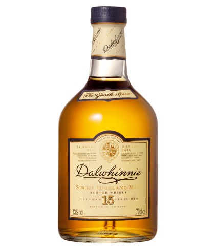 Fles Dalwhinnie 15 Years Old, single malt whisky, op voorraad bij slijterij t Bockje in Bathmen