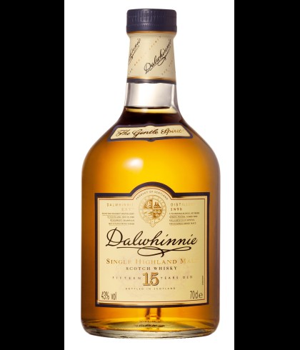 Fles Dalwhinnie 15 Years Old, single malt whisky, op voorraad bij slijterij t Bockje in Bathmen