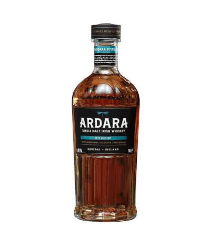 Fles Ardara Peated Irish Single Malt 2025 Edition, whisky, op voorraad bij slijterij t Bockje in Bathmen