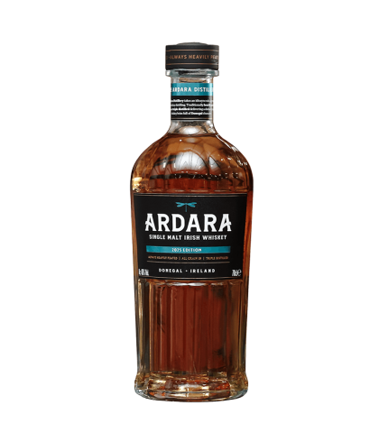 Fles Ardara Peated Irish Single Malt 2025 Edition, whisky, op voorraad bij slijterij t Bockje in Bathmen