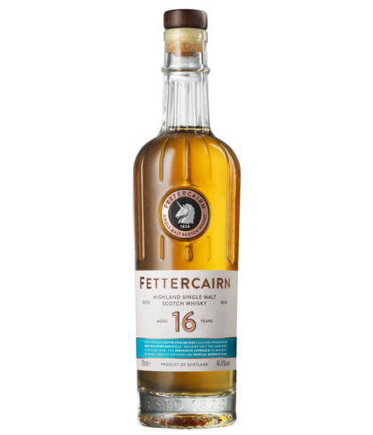 Fles Fettercairn 16 Years Old, single malt whisky, op voorraad bij slijterij t Bockje in Bathmen